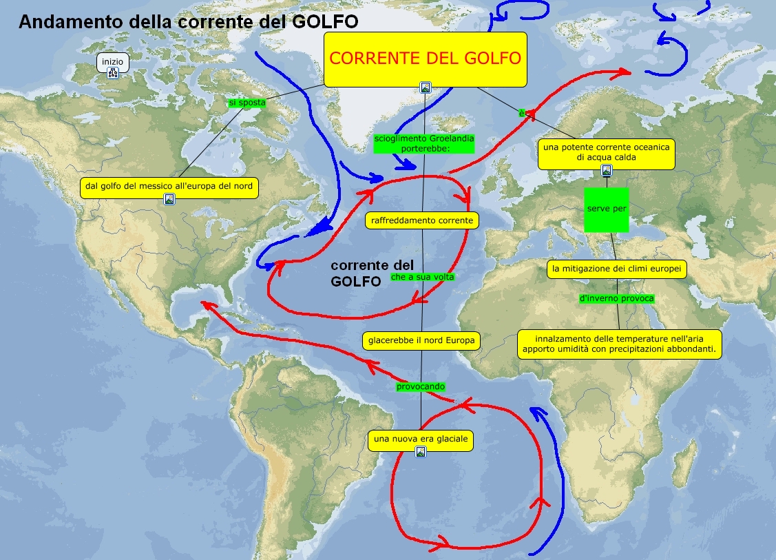 CORRENTE DEL GOLFO Mappa Concettuale